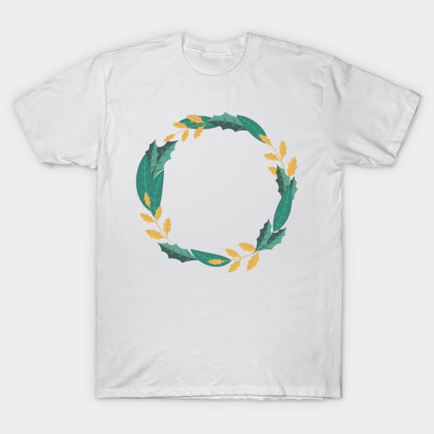 Folk Art Wreath T-Shirt by SWON Design